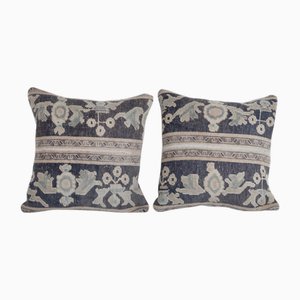 Housses de Coussin Tapis Oushak, Turquie, Set de 2