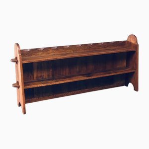 Travail Populaire Handcrafted Low Bookcase in Oak, Belgium, 1950s