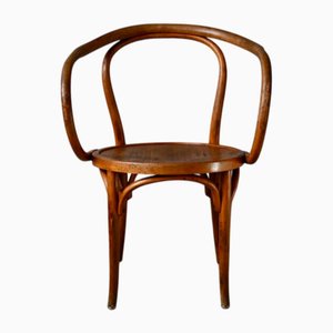 Silla de escritorio de madera curvada de Baumann, años 40