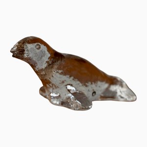 Swedish Glass Seal by Uno Westerberg for Pukeberg
