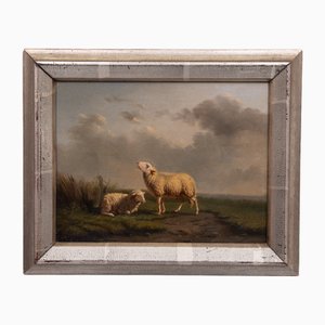 Eugène Verboeckhoven, Sheep, Oil on Panel, 1844