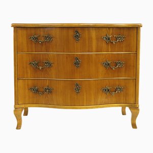 Kommode aus Ulmenholz im Rokoko-Stil, Schweden, 1950er