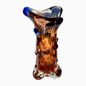 Mid-Century Sommerso Niagara Vase von Karel Zemek für Mstisov Glassworks, 1906er