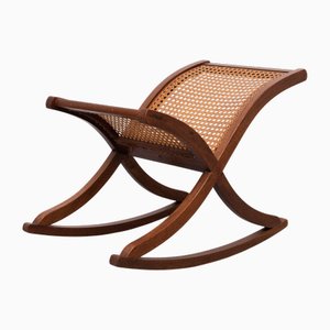 Reposapiés de mimbre orgánico, Holland, años 60