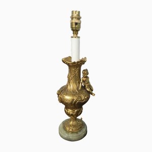Ormolu Cherub Lampe, 1900er