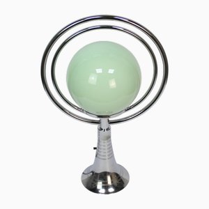 Vintage Table Lamp in Green Glass, 1960s