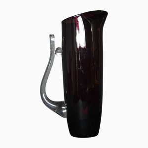 Large Glass Carafe attributed to Wszewłod Sarnecki, Poland, 1980s