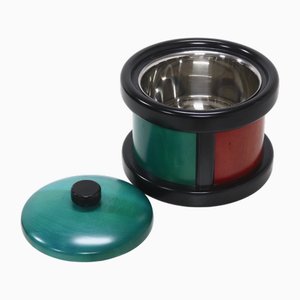 Cubitera italiana vintage de madera de Pietro Manzoni, años 80