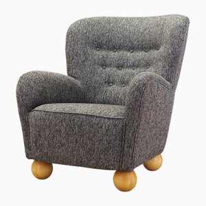 Vintage Danish Grey Armchair