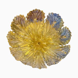 Vintage Italian Light in Golden Glass from Barovier & Toso, 1980