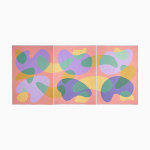 Ryan Rivadeneyra, Great Barrier Reef Triptych, 2024, Acrylic on Paper