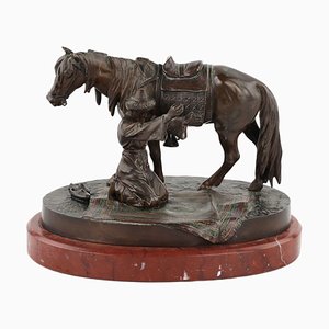 Bronze Figure Praying Muslim in Bronze by A. Wolf. H. Gladenbeck & Sohn, 1900s