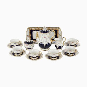 20th Century B-Form Porcelain Mocha Service from Meissen