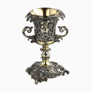 Copa rusa de plata de mediados del siglo XIX grande de Ekvist Carl Gustav, San Petersburgo