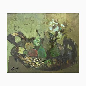 Frank Chabry, Natura morta con frutta, Olio su tela