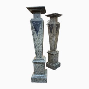Neoklassizistische Marmorsäulen, 2er Set