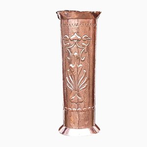 Art Nouveau Beaten Copper Stick and Umbrella Stand