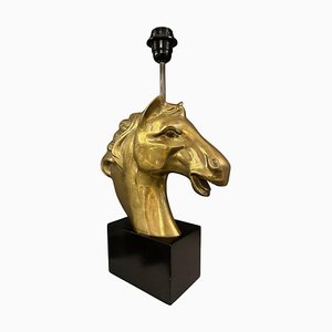 Französische Tischlampe aus Bronze mit Pferdekopf, 1970