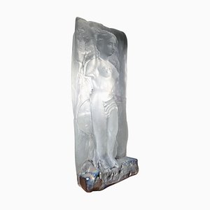 Importante Sculpture en Verre Signée par Jean Claude Novaro