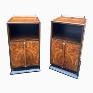 Art Deco Bedside Cabinets, 1930s, Set of 2