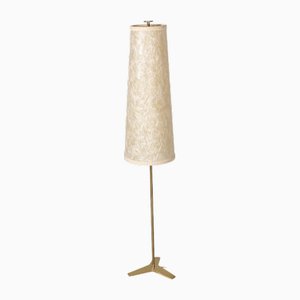Mid-Century Brass Tripod Floor Lamp, 1950s