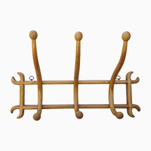 Blond Wall Coat Rack by Fischel, 1890s