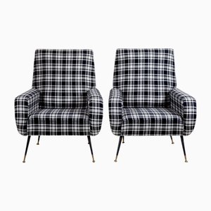 Set of Tartan Armchairs