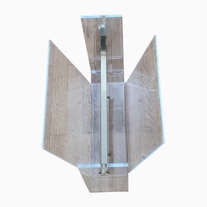 Vintage Magazine Holder in Transparent Acrylic Glass by David Lange, France, 1970s