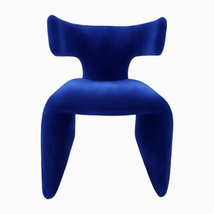 Euforia Dining Chair in Blue Velvet from Moanne