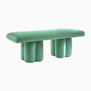 Visceral Bench in Aquamarine Velvet from Moanne