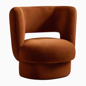 Ritual Armchair in Brown Velvet from Moanne