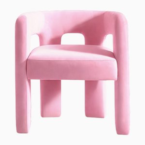 Brutal Armchair in Pink Velvet from Moanne