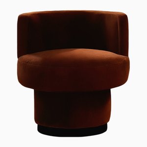 Chaise d'Appoint Caos en Velours Marron de Moanne