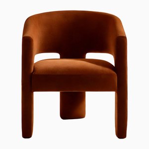 Calma Chair in Brown Velvet from Moanne