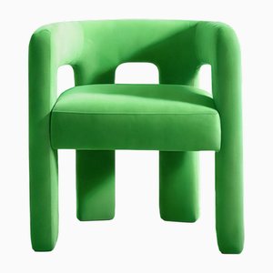 Brutal Armchair in Green Velvet from Moanne
