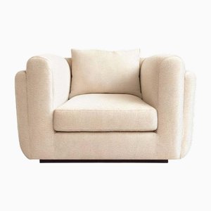 Desafío Club Chair aus weißem Bouclé von Moanne