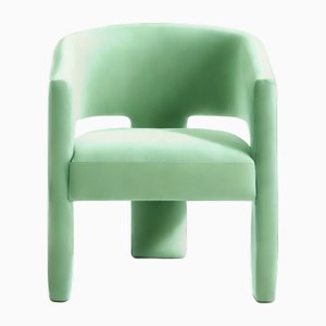 Calma Armchair in Aquamarine Velvet from Moanne