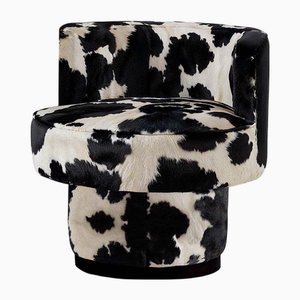 Caos Accent Chair in Cow Furry Velvet from Moanne