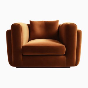 Brown Velvet Club Chair from Moanne
