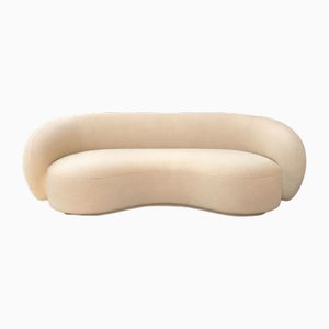 Divano Melancholy in bouclé bianco di Moanne