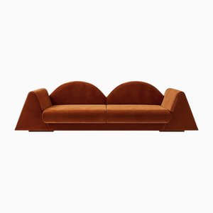 Amanecer Sofa in Brown Velvet from Moanne
