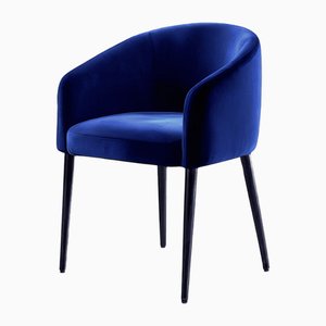 Utopía Dining Chair in Blue Velvet from Moanne