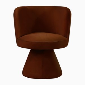 Silla de comedor Coraje de terciopelo marrón de Moanne