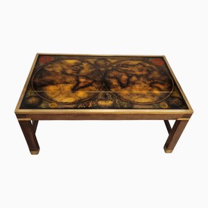 Table Basse Map de Maison Jansen, France, 1970s