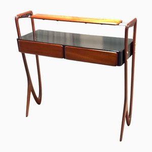 Brown Beech Console, 1950s