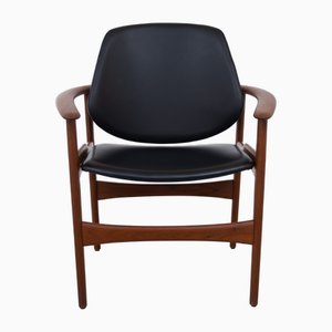 Moderner dänischer Teak Armlehnstuhl von Arne Hovmand-Olsen, 1960er.