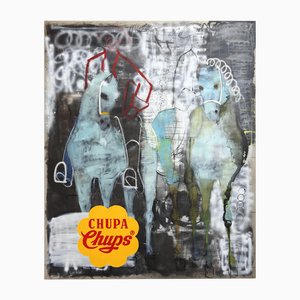 Rubins J. Spaans, Chupa Chups, 2023, Öl auf Leinwand