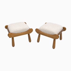 Set of Mid-Century Modern Beech Stools in the style of Philip Arctander, 1960s