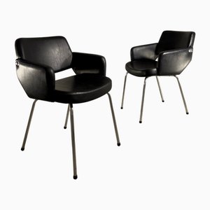 Set of Vintage French Visitor Chairs, 1950