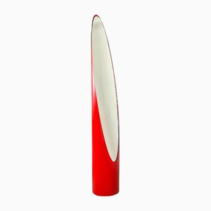 Vintage Lipstick Floor Mirror in Glossy Red, Italy, 1970s